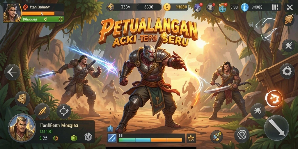 Tampilan seru gameplay aksi 333V yang intens dan menarik.
