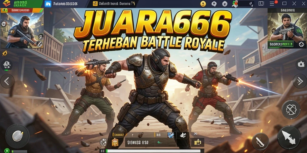 Tampilan gameplay JUARA666 yang intens dalam pertempuran Battle Royale.