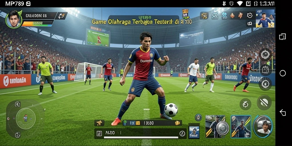 Tangkapan layar utama gameplay MVP789 yang menampilkan aksi olahraga seru.