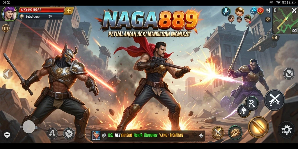 Screenshot NAGA889 menunjukkan aksi seru dalam pertempuran.