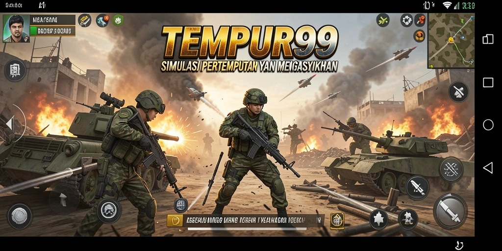 Tampilan gameplay menarik di TEMPUR99 dengan aksi pertempuran yang intens.